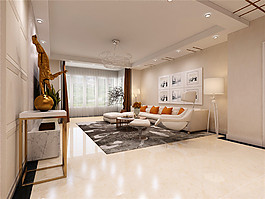 开放式客厅设计效果图图片