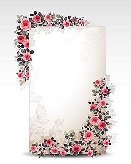 蔷薇花边框