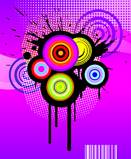 广告圆环花纹背景