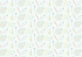 美食手绘清新背景