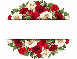 红白玫瑰花环