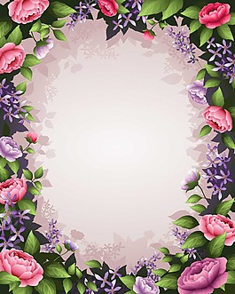蔷薇花边框