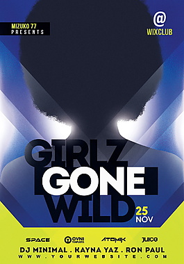 GIRLZ狂野宣传单模板