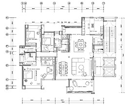 现代美式家装平面图