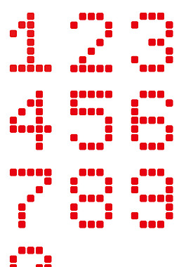 led显示屏数字素材