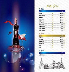 洋酒宣传折页