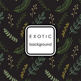 热带树叶广告背景矢量素材下载