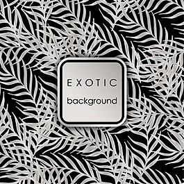 热带树叶广告背景矢量素材下载