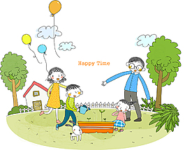 卡通人物野外素材