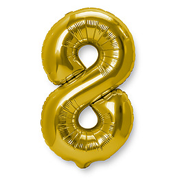 唯美金色数字氢气球素材