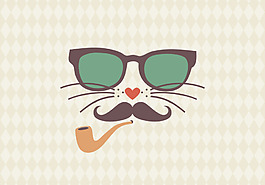 创意猫咪矢量插画