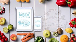 英文电子产品时尚美食海报