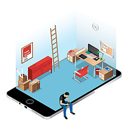 创意办公室iphone苹果手机地板素材