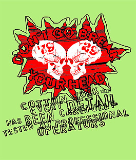 矢量花卉文字印花素材