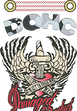 卡通字母翅膀图案素材