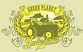 矢量花纹印花素材