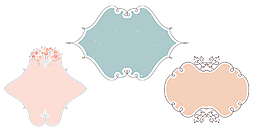 手绘清新标签素材