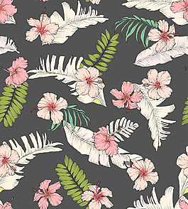 手绘花卉唯美背景素材