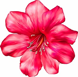 红色真实花朵