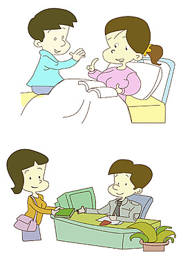 卡通小孩矢量素材