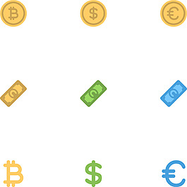 金融类精致彩色矢量图标ai源文件素材