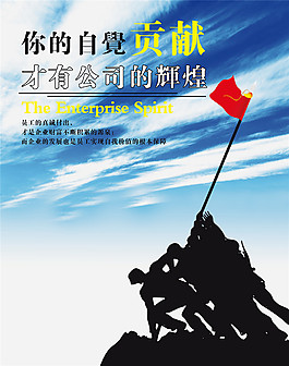 贡献辉煌企业文化海报