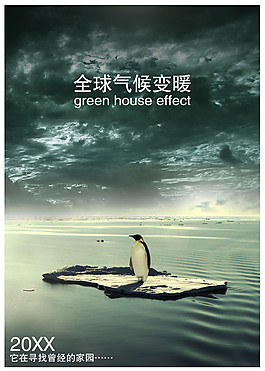 全球气候变暖企业公益海报