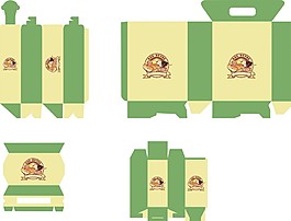 简洁美食西饼包装纸