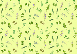 手绘清新植物树叶背景素材