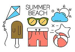 海滩度假图标ICONS