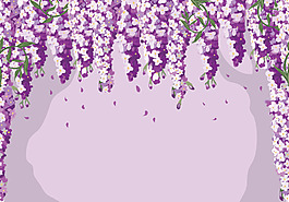 紫色紫藤花背景图片 紫色紫藤花背景素材 紫色紫藤花背景模板免费下载 六图网