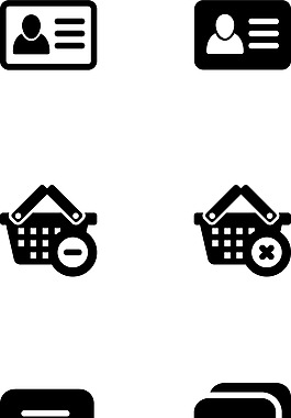 多种网页图标黑色简约图标矢量图源文件