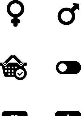 多种网页图标黑色简约图标矢量图源文件