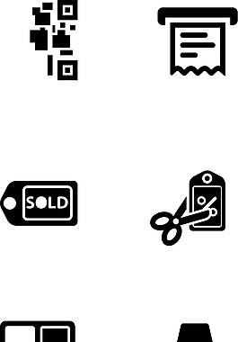 购物特价图标黑色简约图标矢量图源文件