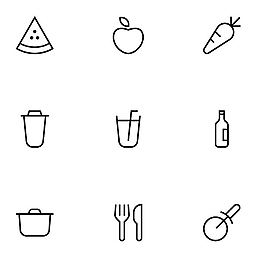 食物食品icons设计