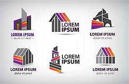 现代建筑标志设计矢量素材下载