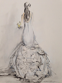 露背长裙设计图