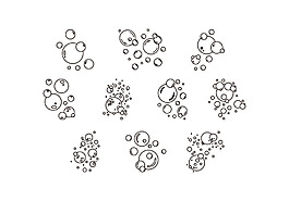 手绘矢量气泡
