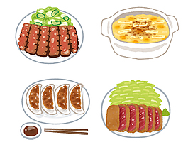 手绘食物插画素材