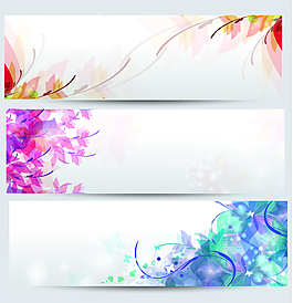 唯美花卉矢量banner主图背景