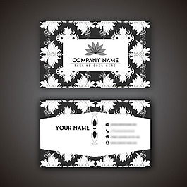 创意花纹名片设计模板