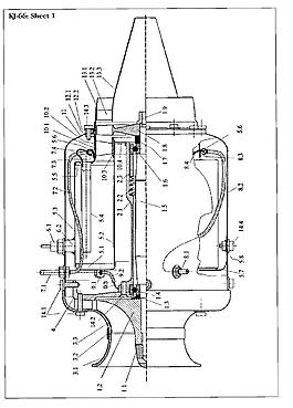 KJ66喷气发动机 图纸一套