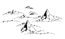 山峰简笔画a