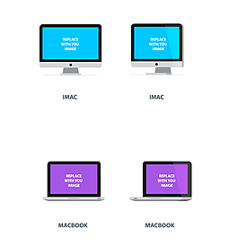 素扁平化素材电脑
