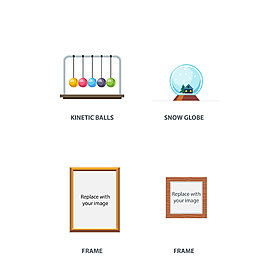 素扁平化场景素材