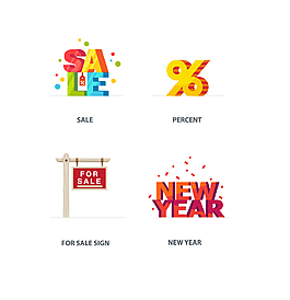 素扁平化场景素材