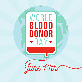 世界献血者日地球血袋背景