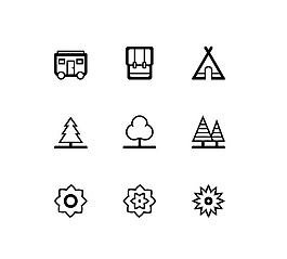 露营野炊ICON图标图片
