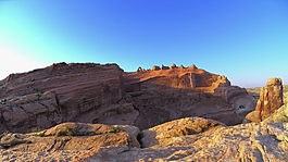 昼夜交替岩石高山风景高清视频延时拍摄