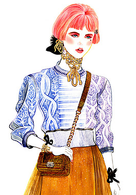 欧式休闲女装设计图